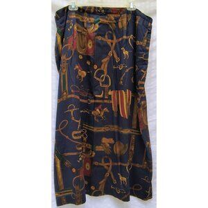 Pendleton Vintage Equestrian Print Rayon Skirt 20W Plus Size